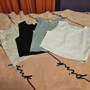 Yogalicious Women's Tank Tops - Cream, Black, Light Blue, White